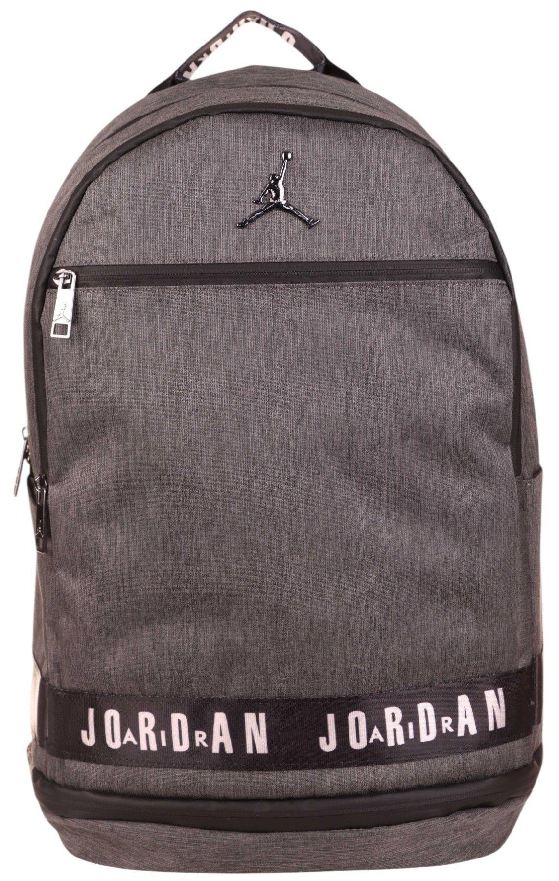Jordan Air Georgia Gri, Erkek Çocuk, Dört Bölmeli Okul ve Günlük Sırt Çantası - Q3146