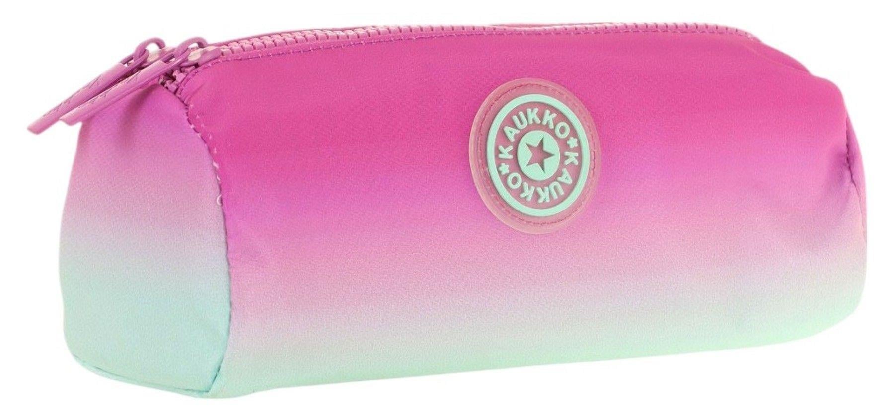 Kaukko İki Bölmeli Kız Çocuk Okul Kalem Çantası - Pembe Turkuaz - K2709