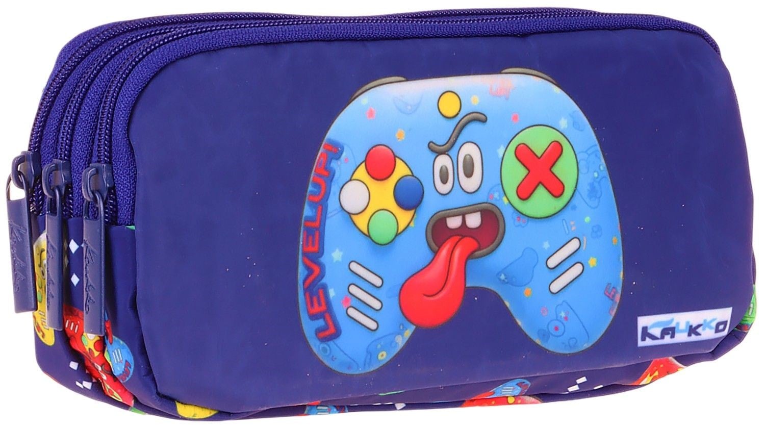 Kaukko Kids Good Game Baskılı Lacivert - Kırmızı Erkek Çocuk Okul Kalemliği Kalem Çantası - L5391