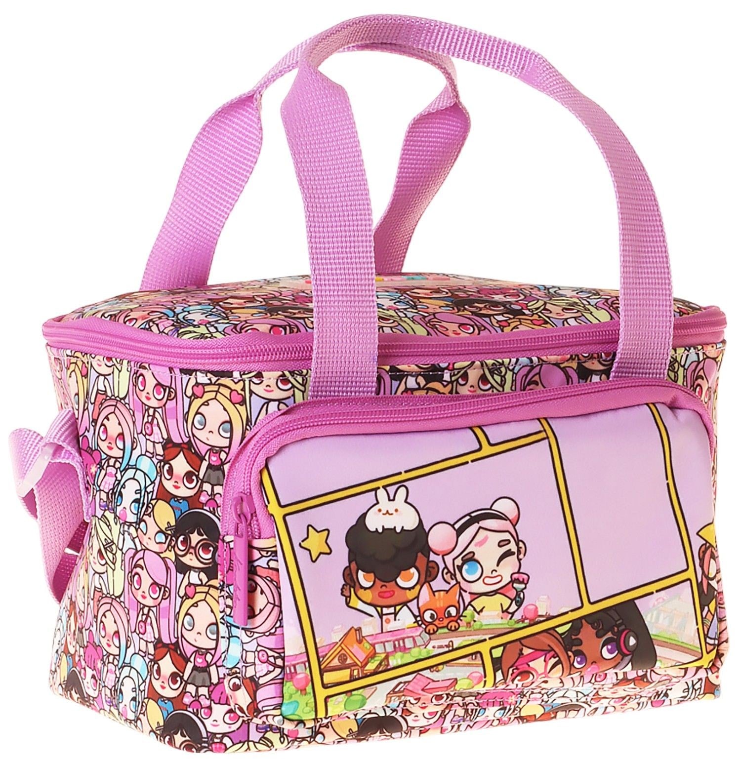 Kaukko Kids İki Bölmeli Thermo Okul Beslenme Çantası - Nagy Baskılı Pembe Renk (Kız Çocuk) - L5334