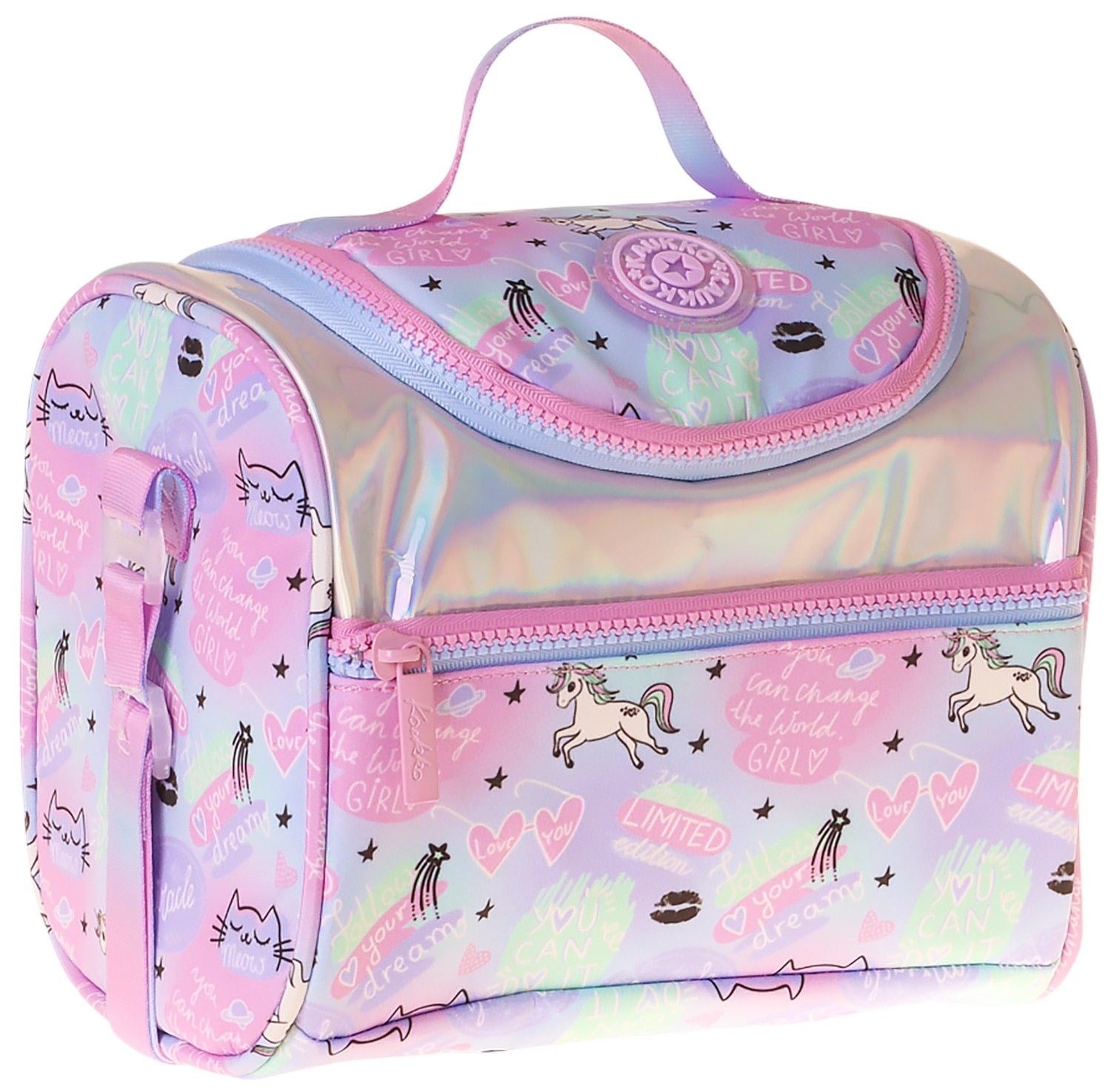 Kaukko Kids Kız Çocuk Dream Baskılı Isı Yalıtımlı Okul Beslenme Çantası (Çok Renkli) - L5344