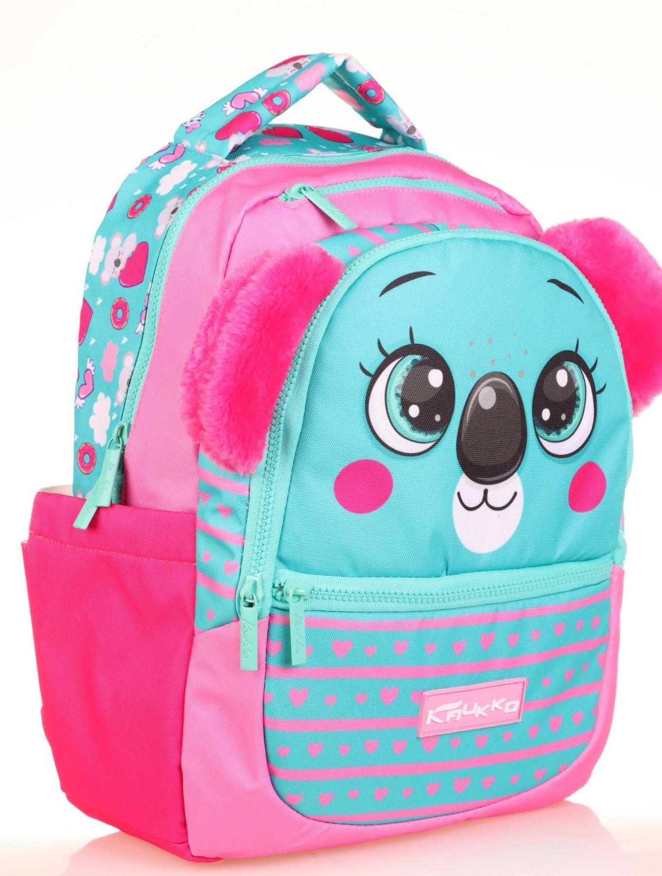 Kaukko Kids Sevimli Koala Yeşil Kız Çocuk Okul Sırt Çantası