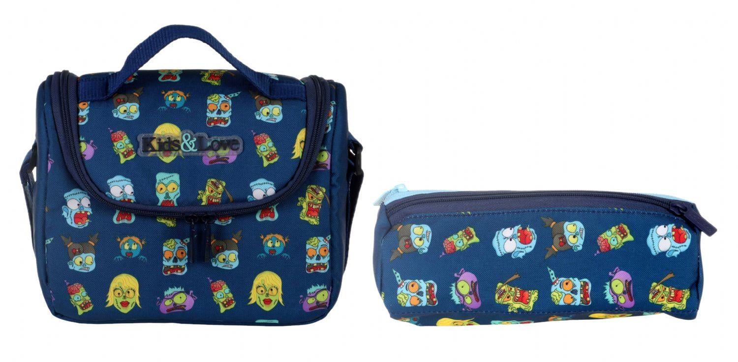 Kaukko Kids&Love Lacivert Zombie Beslenme Çanta Seti - Erkek