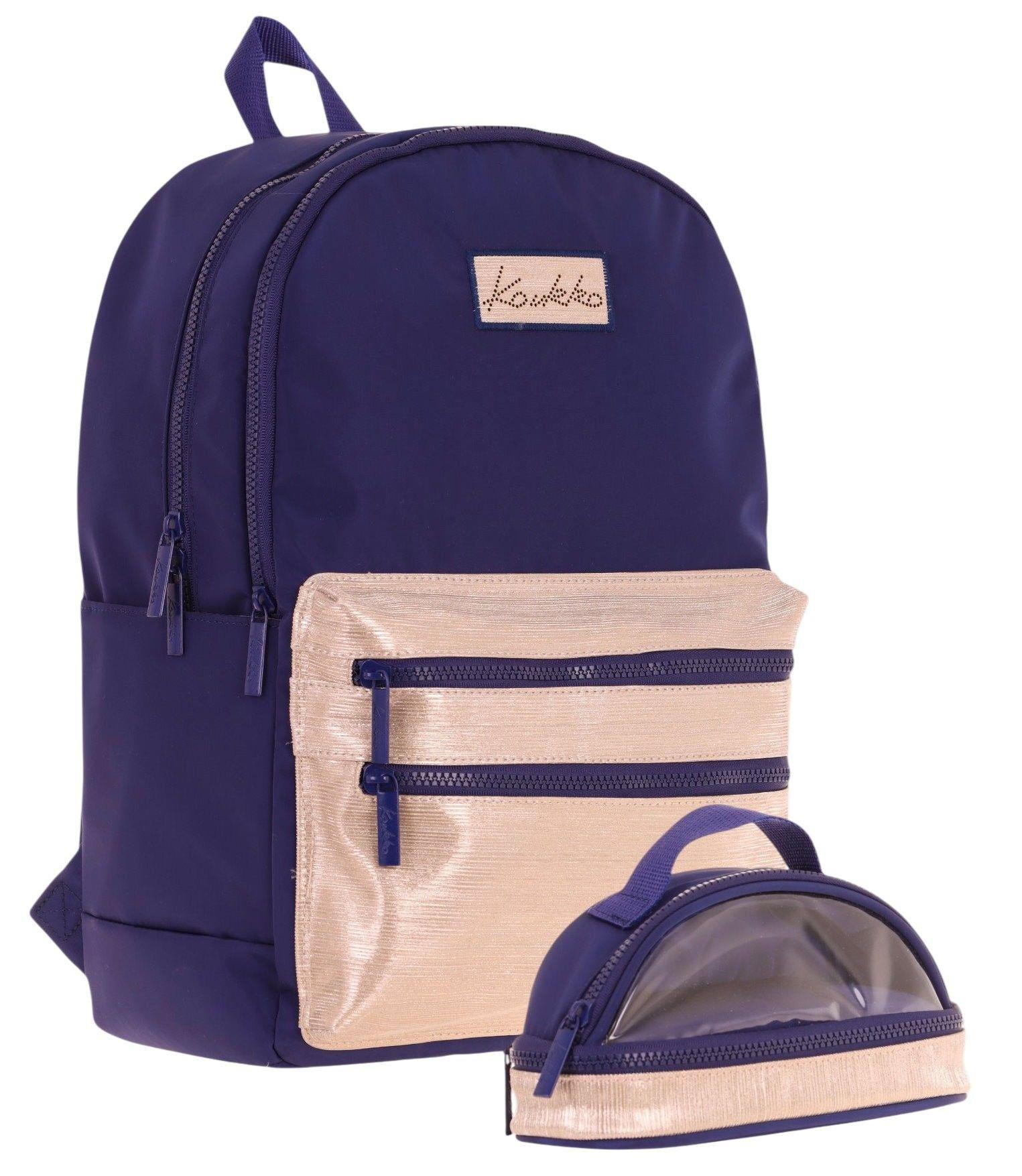 Kaukko Magic Dreams Okul Sırt Çantası ve Şeffaf Kalem Çantası Seti - Kız Çocuk - Lacivert
