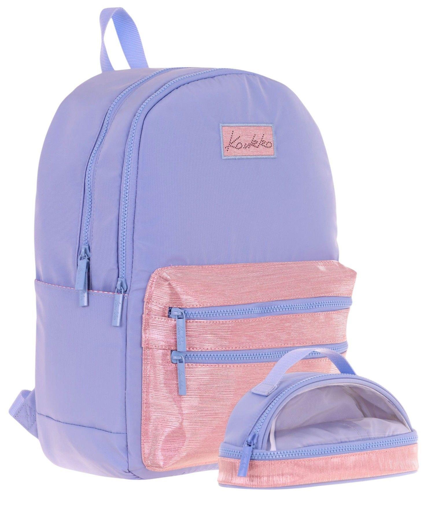 Kaukko Magic Dreams Okul Sırt Çantası ve Şeffaf Kalem Çantası Seti - Kız Çocuk - Mavi Pembe