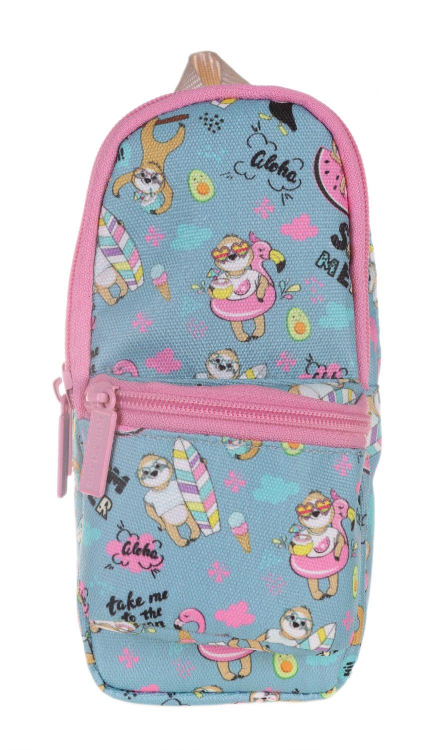 Kaukko Nature Junior Bag Flamingo ve Avokado Kalem Çantası - Kız Çocuk