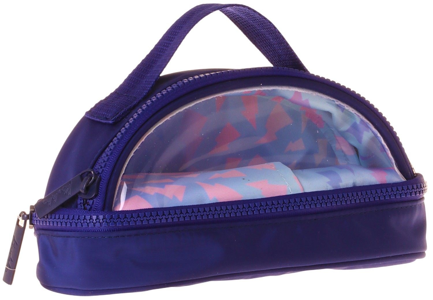 Kaukko Navy Blue Lightning Parlak Kumaş Detaylı (Lacivert - Pembe) Kız Çocuk Kalem Çantası/Kalemlik - K1866