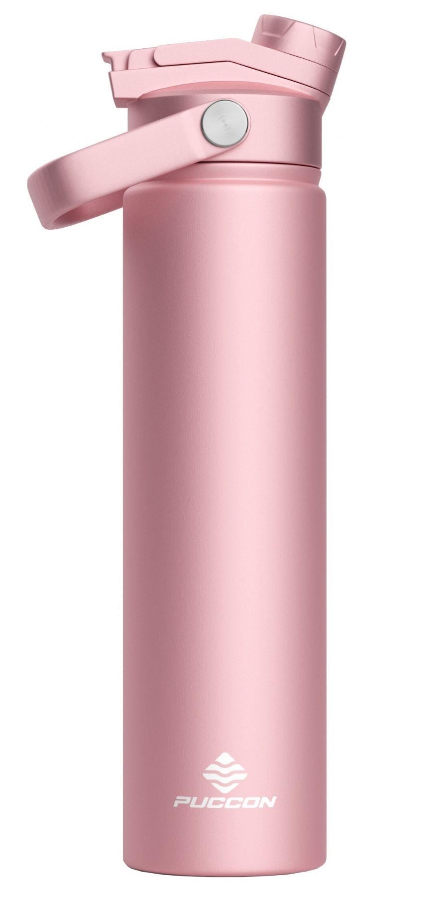 Puccon 750 ml Pembe Paslanmaz Çelik Termos/Matara/Suluk