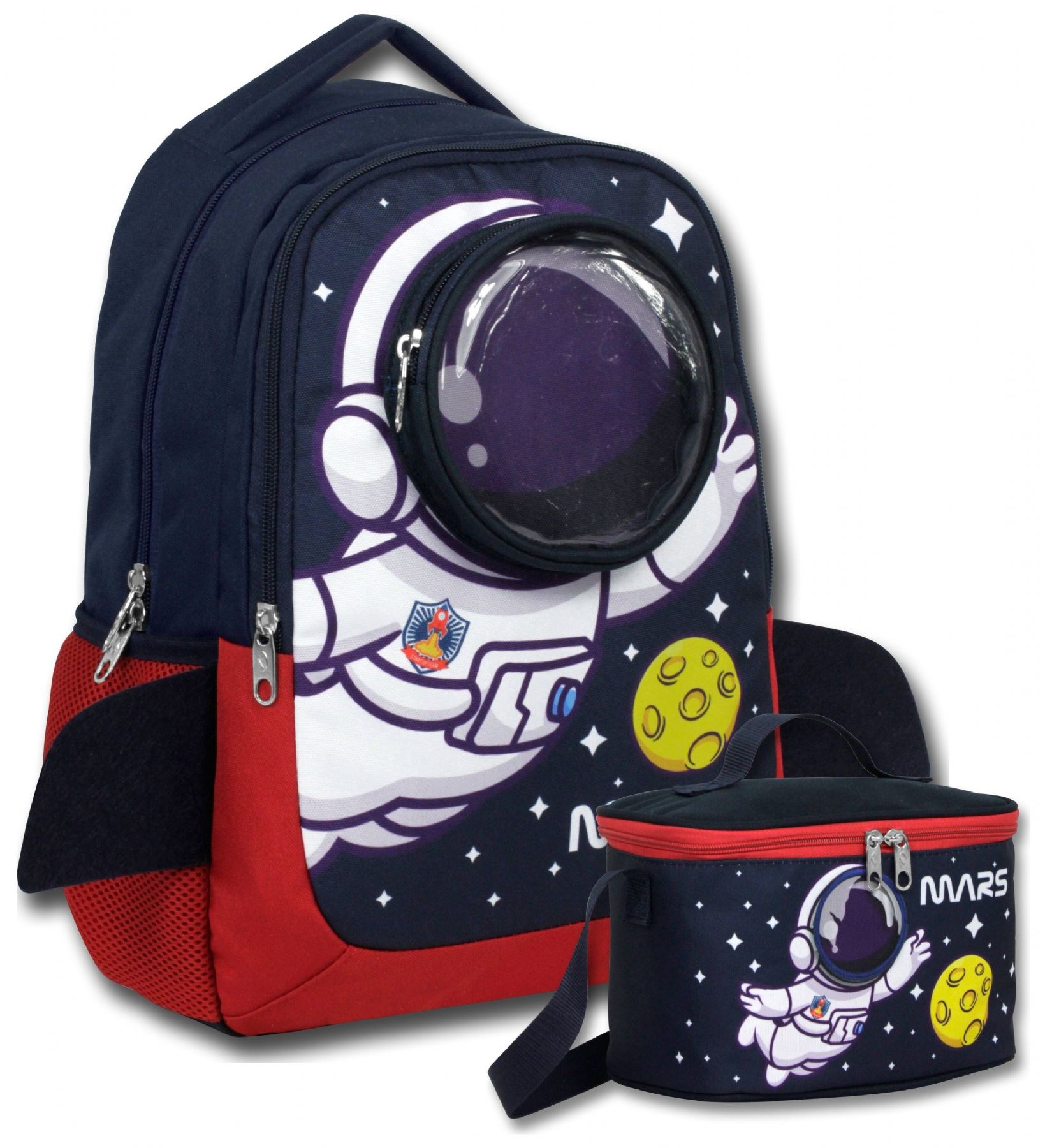 Ümit Çanta Erkek Çocuk Astronot Baskılı Okul Çantası+Beslenme Çantası Seti - SETUMT6000B