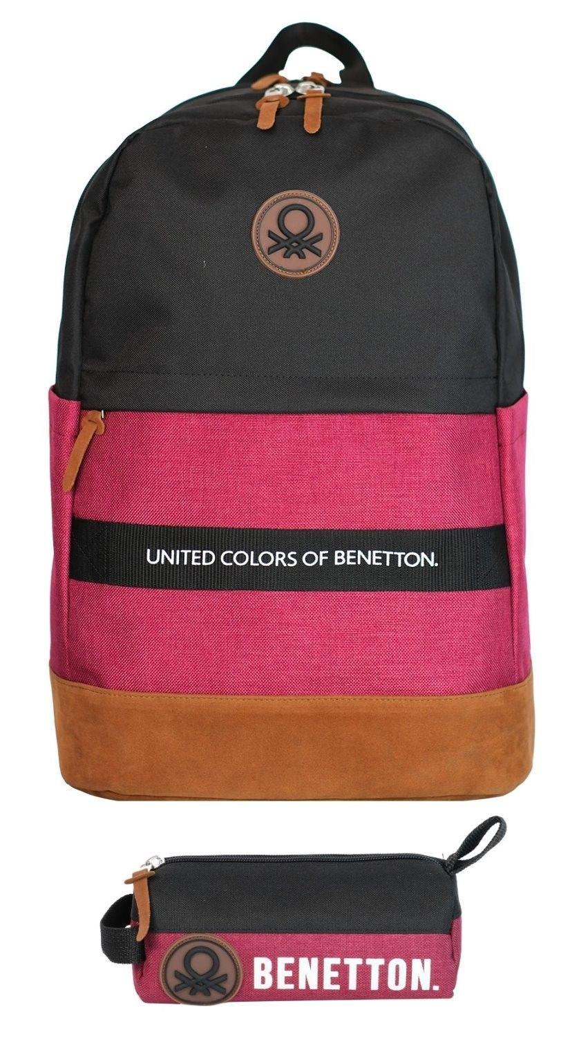 United Colors Of Benetton Retro Erkek Çocuk Çanta Seti - Siyah - Kırmızı