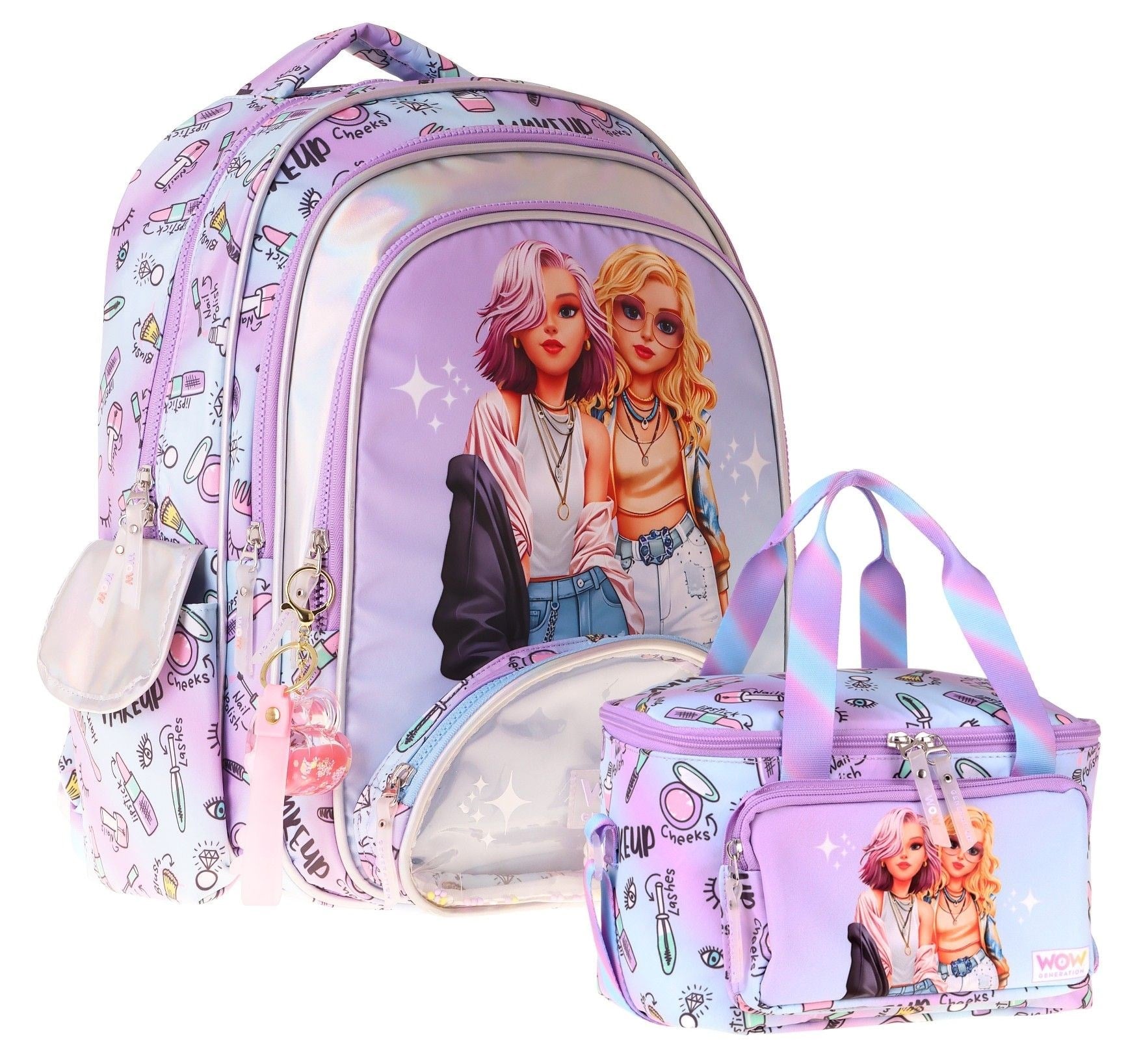Wow Generation Friends İkili Okul Çanta Seti - Pembe Friends Baskılı Kız Çocuk SETWG-W6054B