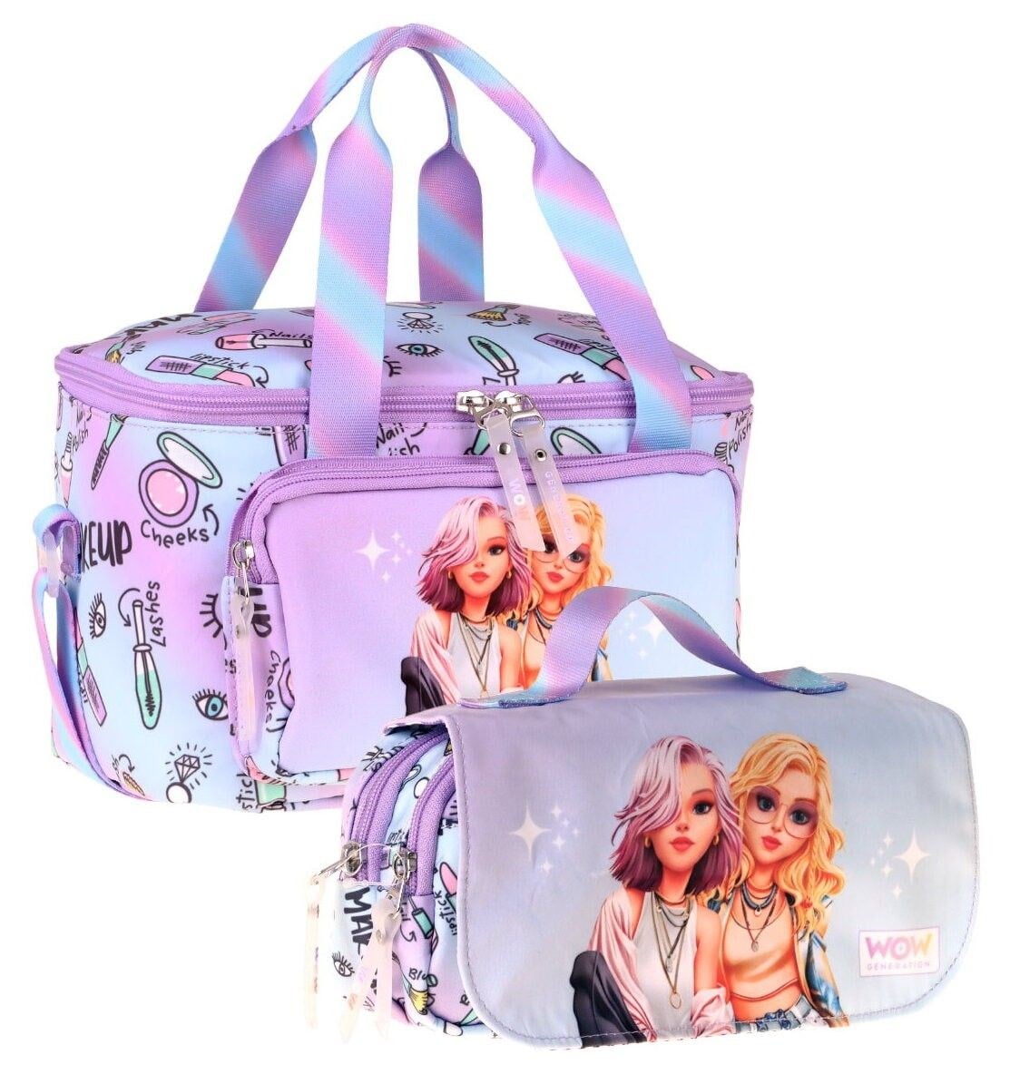Wow Generation Kız Çocuk Friends (Pembe) Thermo Beslenme Çantası ve Kalemlik Seti - SETWG-W6055