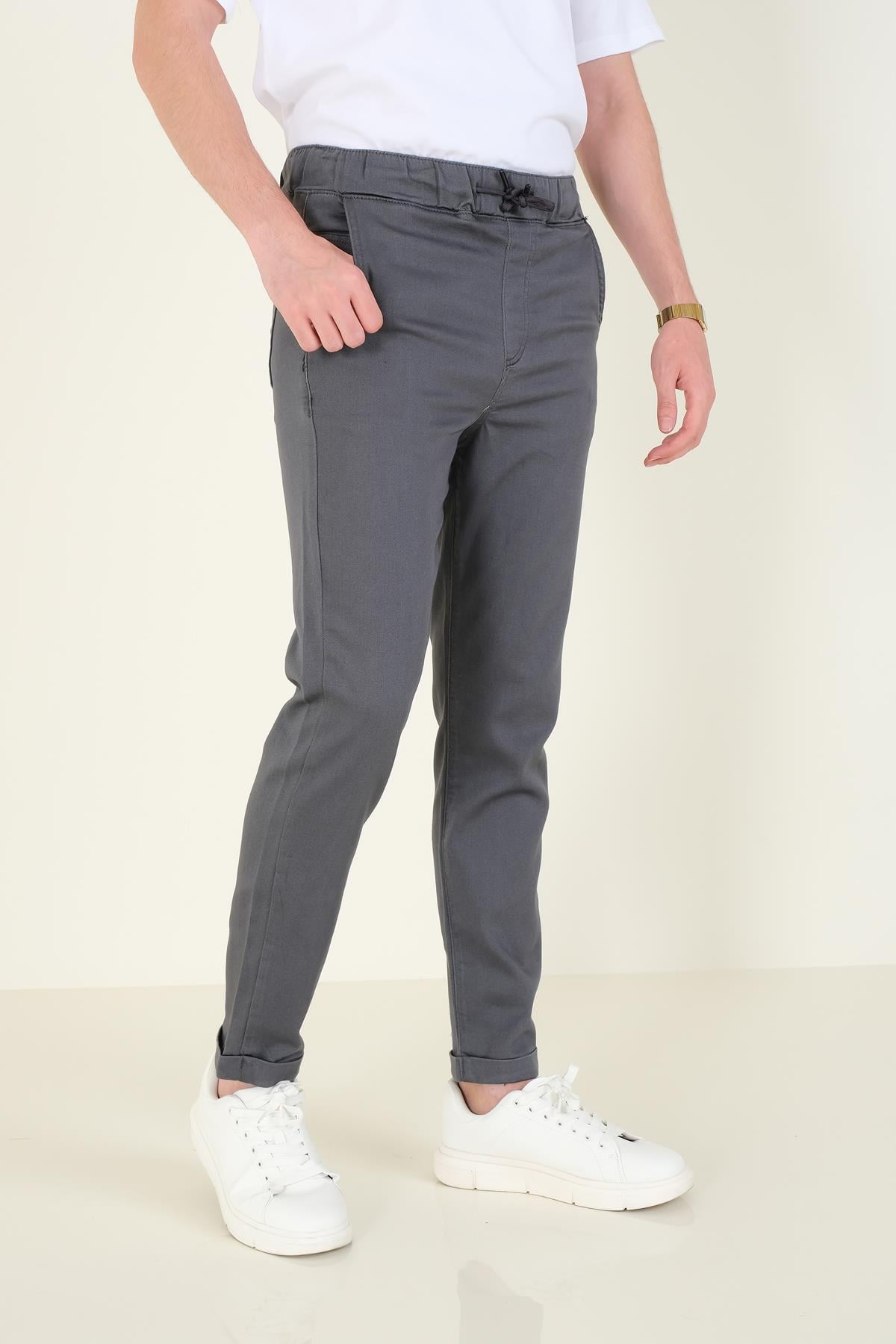 Erkek Duble Paça Jogger Pantolon Antrasit