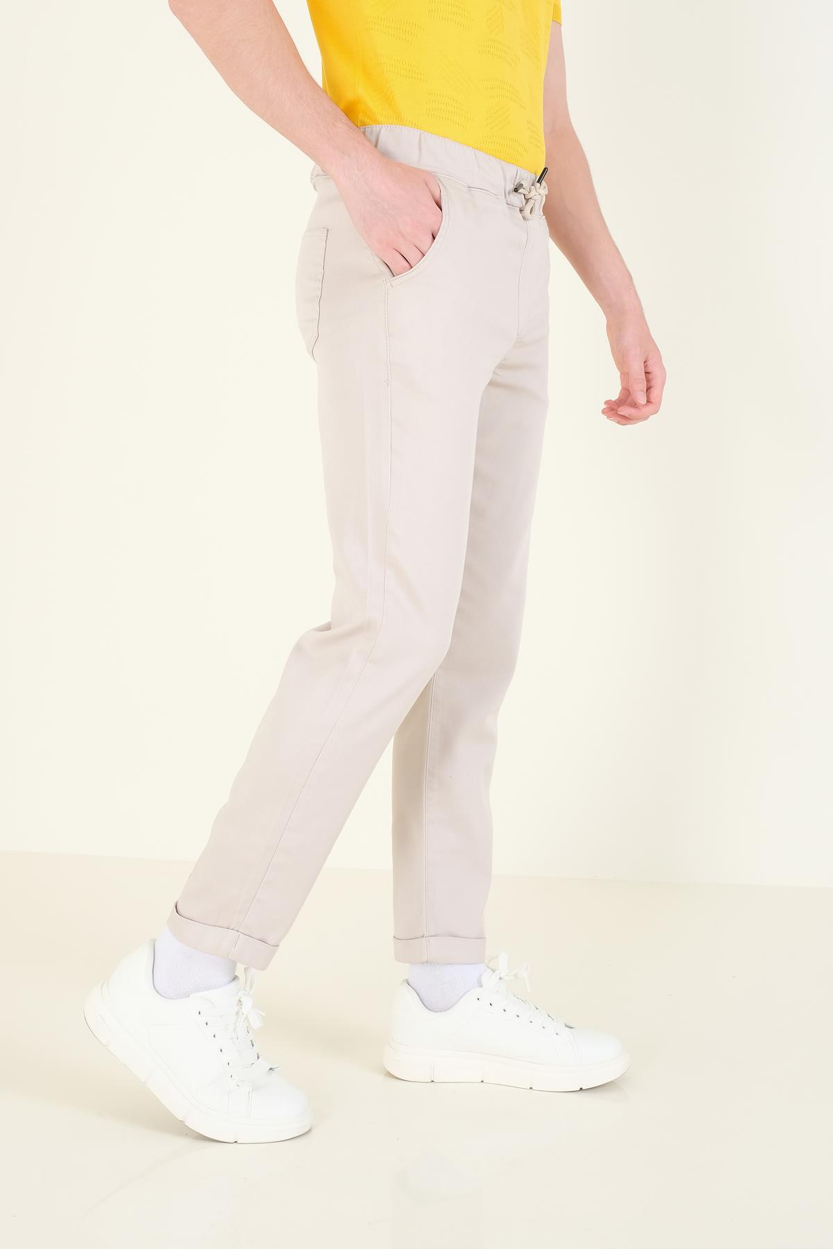 Erkek Duble Paça Jogger Pantolon Taş
