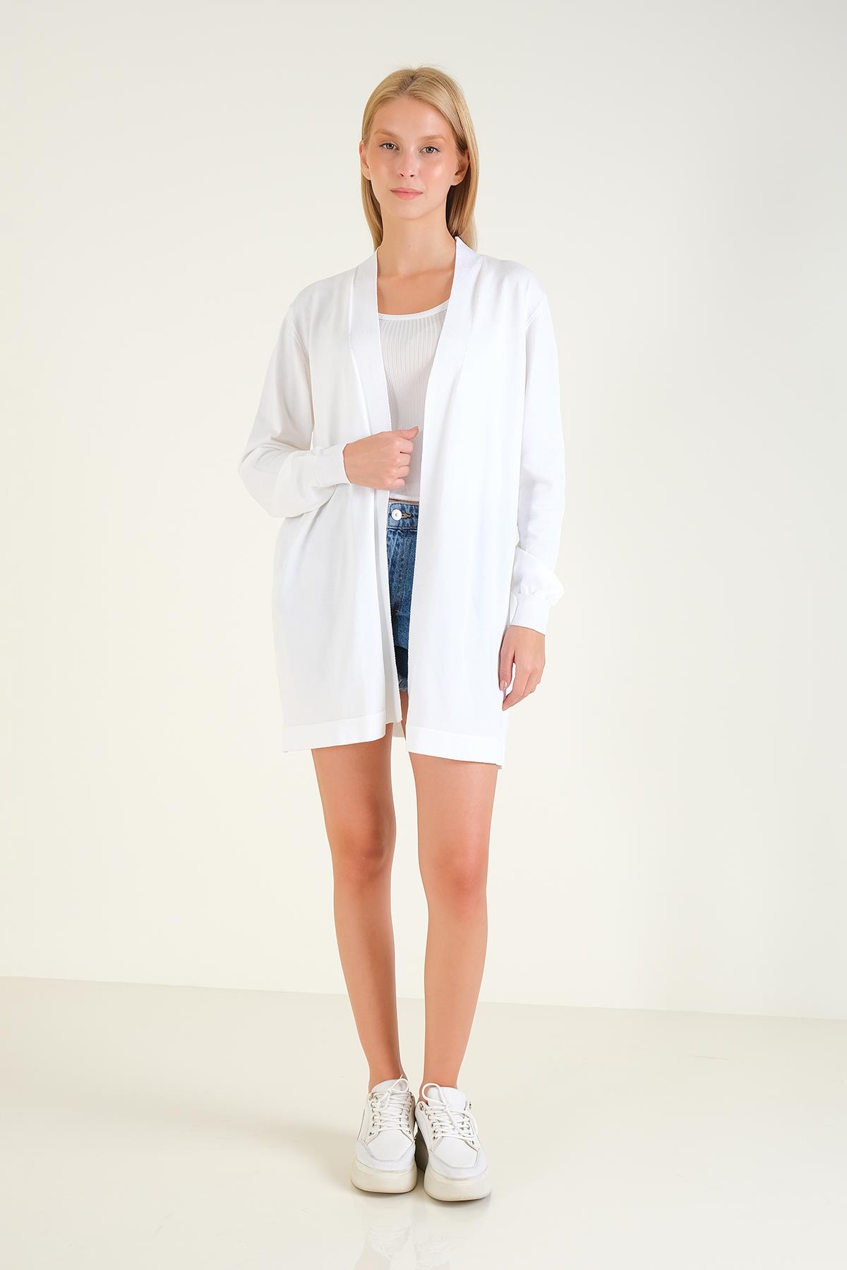 Kadın Oversize Hırka Ekru