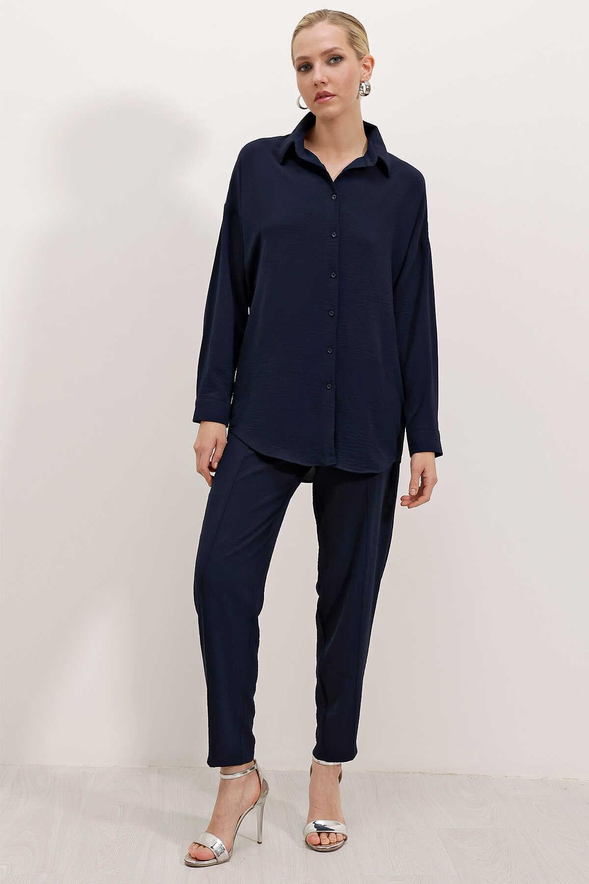 Kadın Oversize İkili Takım Lacivert