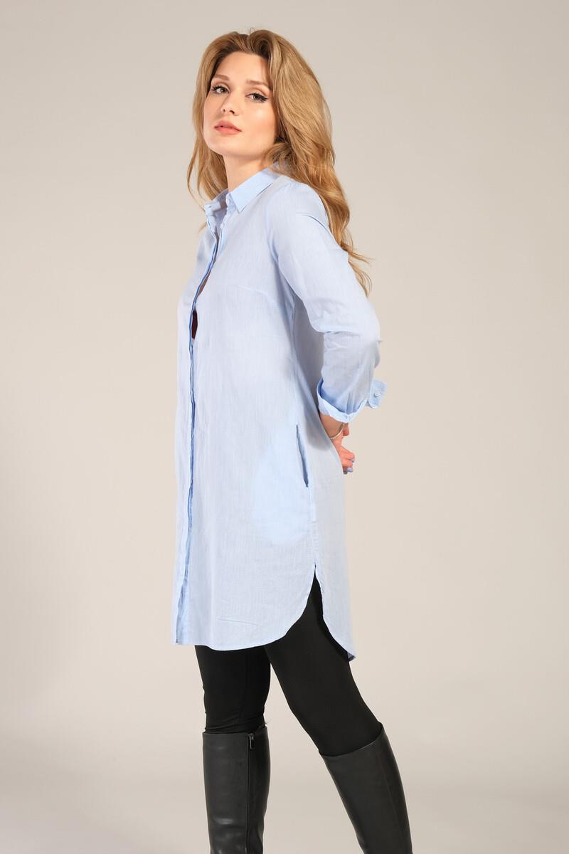 Kadın Tunik Gömlek Açık Mavi