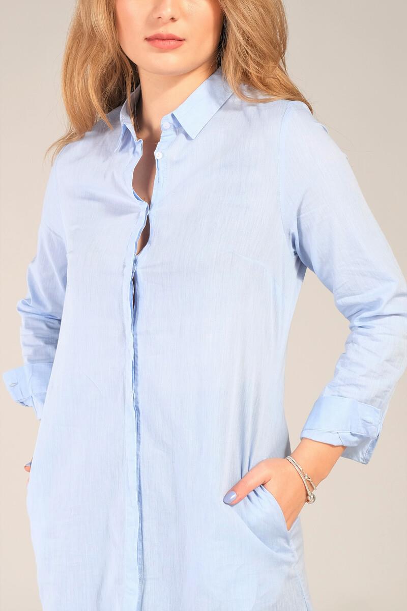Kadın Tunik Gömlek Açık Mavi