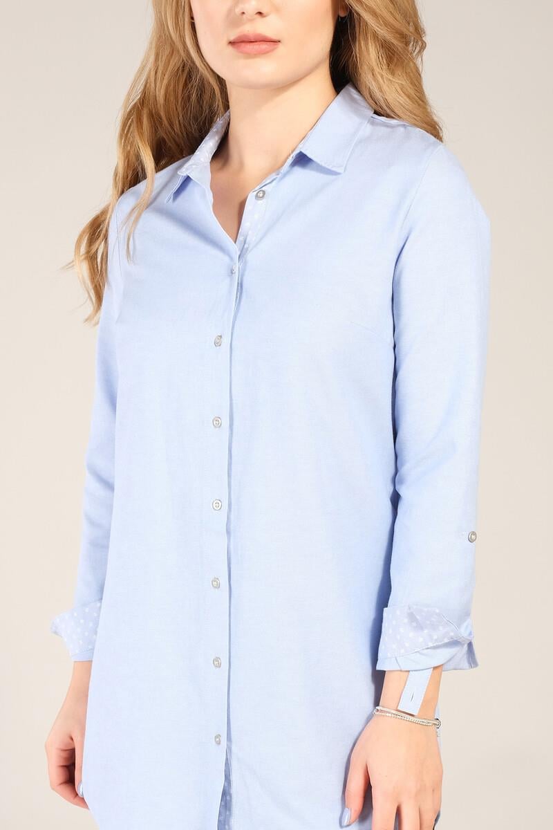 Kadın Tunik Gömlek Mavi