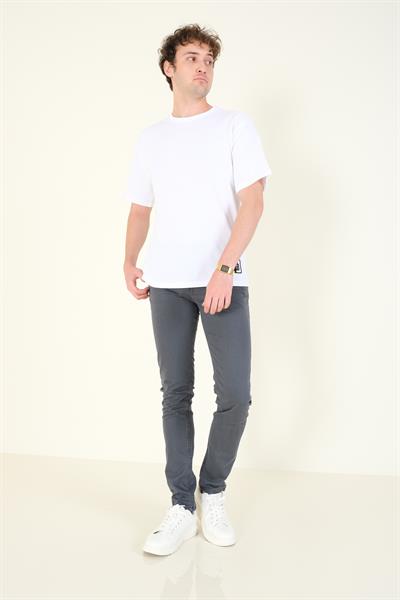 Erkek 5 Cep Chino Pantolon Füme