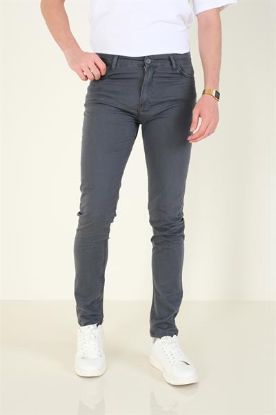 Erkek 5 Cep Chino Pantolon Füme