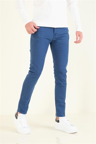 Erkek 5 Cep Chino Pantolon Lacivert 