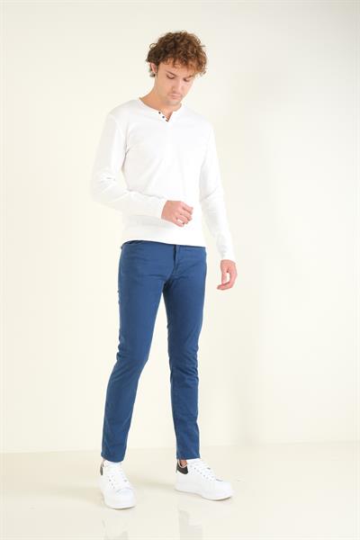 Erkek 5 Cep Chino Pantolon Lacivert 