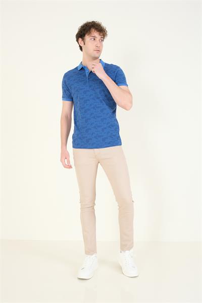 Erkek 5 Cep Slim Fit Kot Pantolon Bej