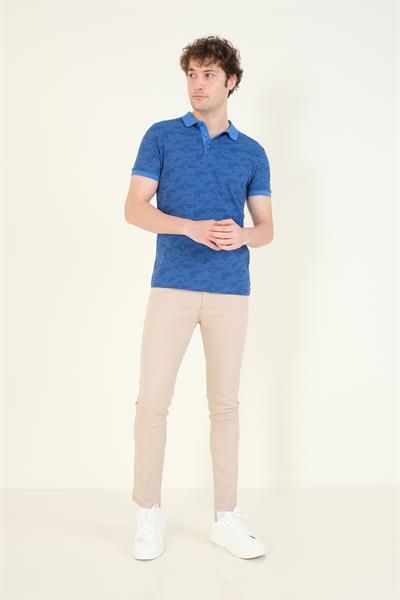 Erkek 5 Cep Slim Fit Kot Pantolon Bej