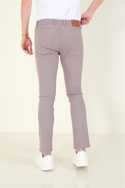 Erkek 5 Cep Slim Fit Kot Pantolon Gri