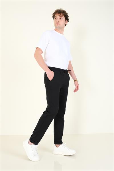 Erkek Duble Paça Jogger Pantolon Siyah