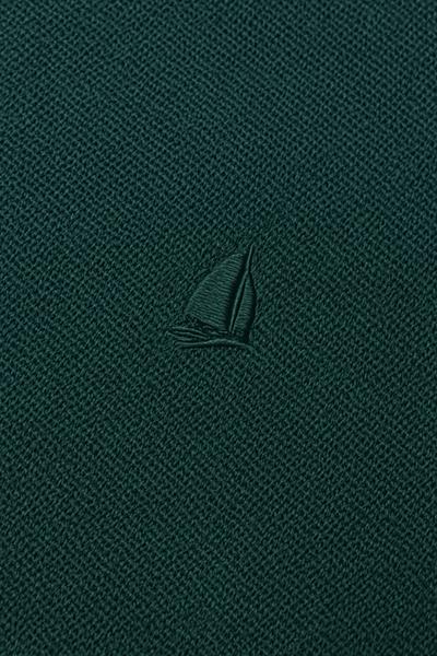 Erkek Kısakol Polo Yaka Fermuarlı Tshirt Yeşil