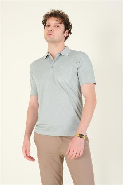 Erkek Polo Yaka Cepli T-Shirt Çağla