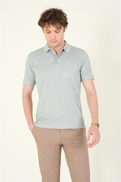 Erkek Polo Yaka Cepli T-Shirt Çağla