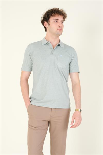 Erkek Polo Yaka Cepli T-Shirt Çağla
