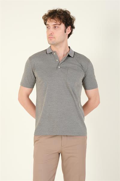Erkek Polo Yaka Cepli T-Shirt Haki
