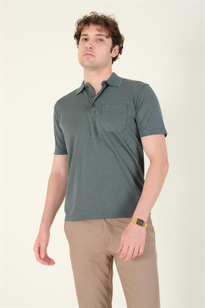 Erkek Polo Yaka Cepli T-Shirt Yeşil