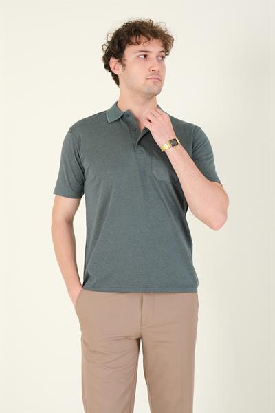 Erkek Polo Yaka Cepli T-Shirt Yeşil