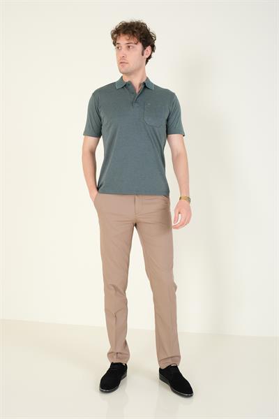 Erkek Polo Yaka Cepli T-Shirt Yeşil