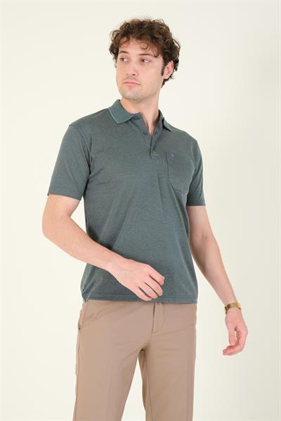 Erkek Polo Yaka Cepli T-Shirt Yeşil