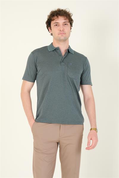 Erkek Polo Yaka Cepli T-Shirt Yeşil