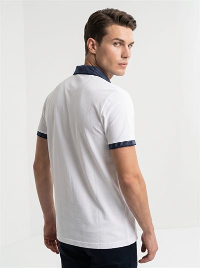 Erkek Polo Yaka Kısa Kol Tshirt Beyaz