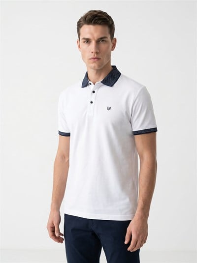 Erkek Polo Yaka Kısa Kol Tshirt Beyaz