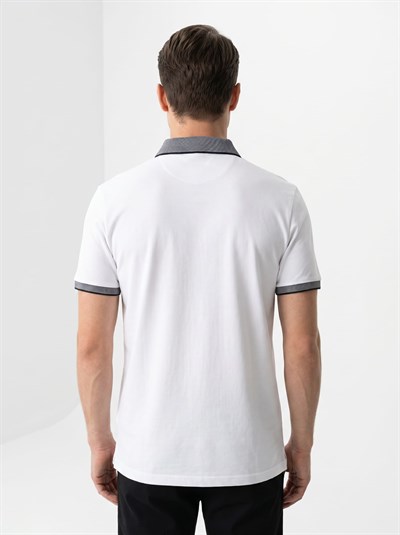 Erkek Polo Yaka Kısa Kol Tshirt Beyaz
