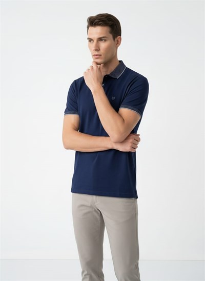 Erkek Polo Yaka Kısa Kol Tshirt Lacivert
