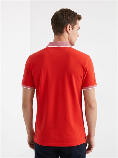 Erkek Polo Yaka Kısa Kol Tshirt Turuncu