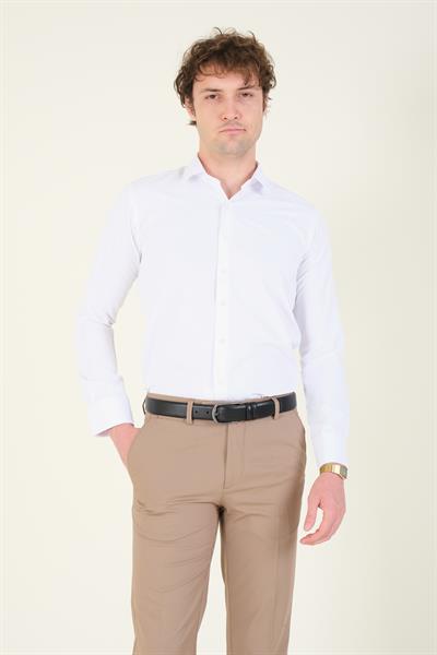 Erkek Slim Fit Gömlek Beyaz