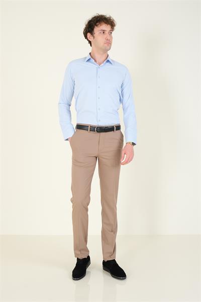 Erkek Slim Fit Gömlek Mavi