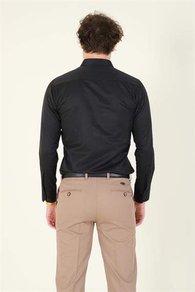 Erkek Slim Fit Gömlek Siyah