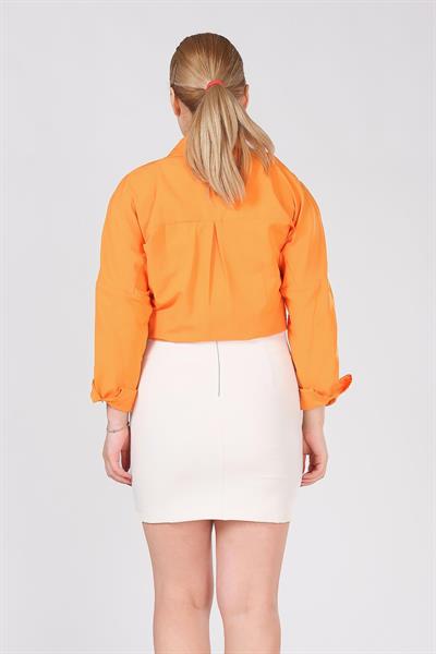 Kadın Astarlı Duz Mini Etek Taş